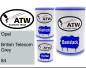 Preview: Opel, British Telecom Grey, 084: 500ml Lackdose + 500ml Klarlack + 250ml Härter - Set, von ATW Autoteile West.